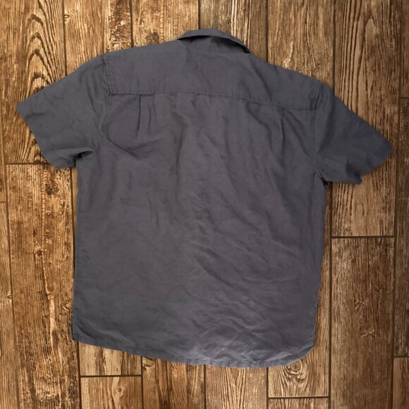 Chubbies Shirt Mens Short Sleeve Blue Button Up‎ L Linen Blend Preppy Casual - Picture 6 of 6